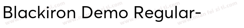 Blackiron Demo Regular字体转换